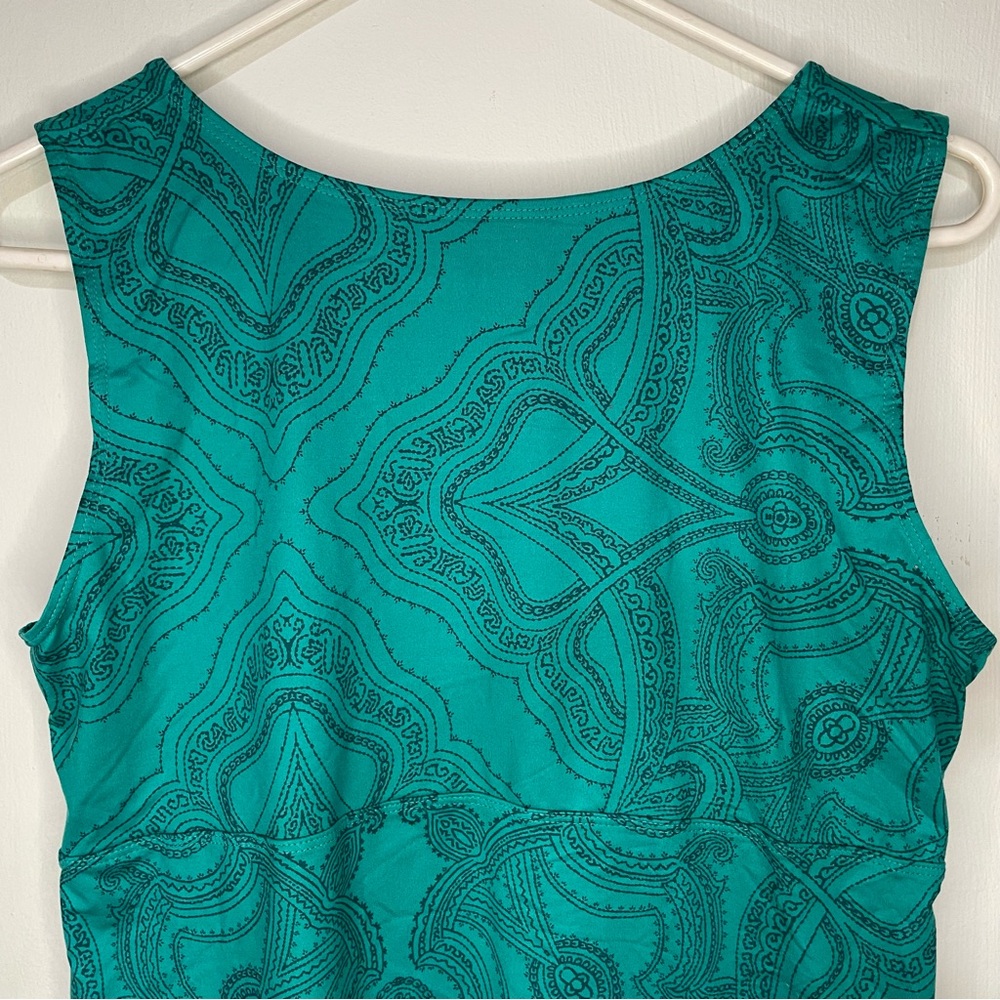 Patagonia Bandha Top Teal Sleeveless Patterned Tank L - Picture 5 of 6